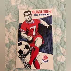 Atlanta Chiefs 1967 Schedule Card